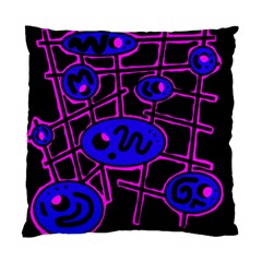 Blue And Magenta Abstraction Standard Cushion Case (two Sides)