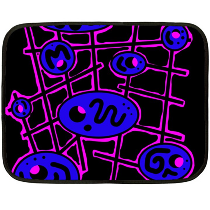 Blue and magenta abstraction Fleece Blanket (Mini)