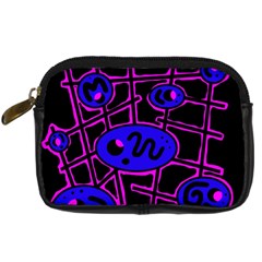 Blue And Magenta Abstraction Digital Camera Cases