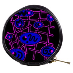 Blue And Magenta Abstraction Mini Makeup Bags