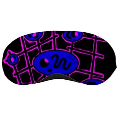 Blue And Magenta Abstraction Sleeping Masks by Valentinaart