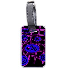 Blue And Magenta Abstraction Luggage Tags (two Sides)