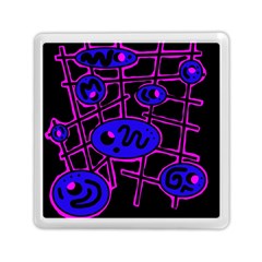 Blue And Magenta Abstraction Memory Card Reader (square) 