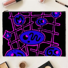 Blue And Magenta Abstraction Cosmetic Bag (xxxl) 