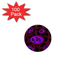 Purple and red abstraction 1  Mini Magnets (100 pack) 