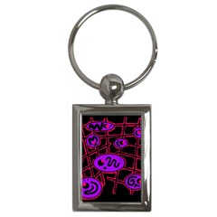 Purple and red abstraction Key Chains (Rectangle) 