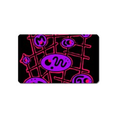 Purple and red abstraction Magnet (Name Card)