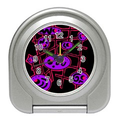 Purple and red abstraction Travel Alarm Clocks