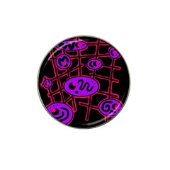 Purple and red abstraction Hat Clip Ball Marker (10 pack)