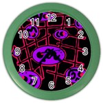 Purple and red abstraction Color Wall Clocks Front