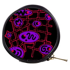 Purple and red abstraction Mini Makeup Bags