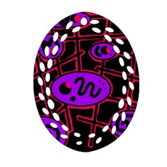 Purple and red abstraction Ornament (Oval Filigree) 