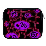 Purple and red abstraction Apple iPad 2/3/4 Zipper Cases Front