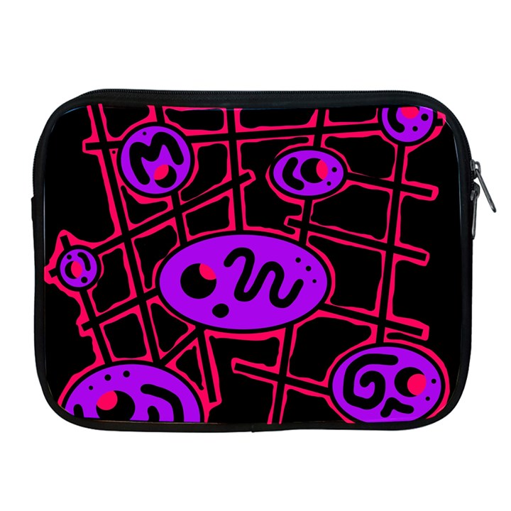 Purple and red abstraction Apple iPad 2/3/4 Zipper Cases