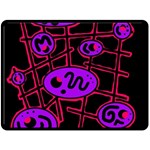 Purple and red abstraction Double Sided Fleece Blanket (Large)  80 x60  Blanket Back