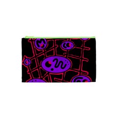 Purple and red abstraction Cosmetic Bag (XS)