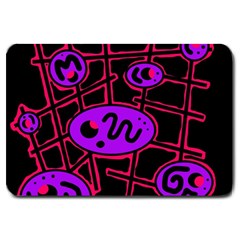 Purple And Red Abstraction Large Doormat 