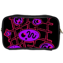 Purple And Red Abstraction Toiletries Bags