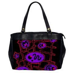 Purple And Red Abstraction Office Handbags by Valentinaart