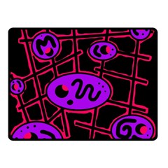 Purple And Red Abstraction Fleece Blanket (small)