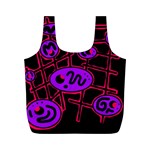 Purple and red abstraction Full Print Recycle Bags (M)  Front