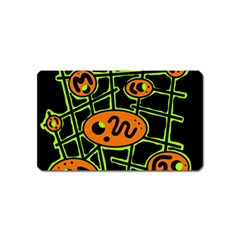 Orange And Green Abstraction Magnet (name Card)