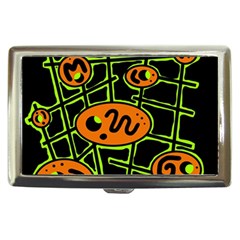 Orange And Green Abstraction Cigarette Money Cases