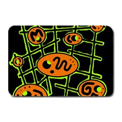 Orange And Green Abstraction Plate Mats