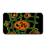 Orange and green abstraction Medium Bar Mats 16 x8.5  Bar Mat