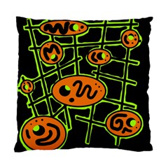 Orange And Green Abstraction Standard Cushion Case (two Sides) by Valentinaart