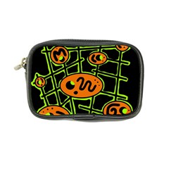 Orange And Green Abstraction Coin Purse