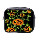 Orange and green abstraction Mini Toiletries Bag 2-Side Front