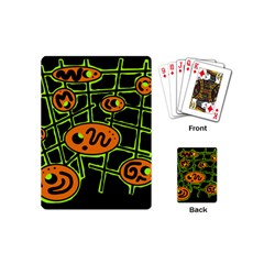 Orange And Green Abstraction Playing Cards (mini) 