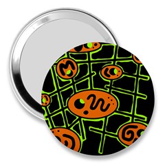 Orange And Green Abstraction 3  Handbag Mirrors by Valentinaart