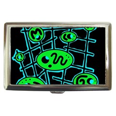 Green And Blue Abstraction Cigarette Money Cases