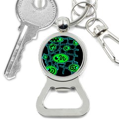 Green And Blue Abstraction Bottle Opener Key Chains