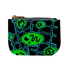 Green And Blue Abstraction Mini Coin Purses