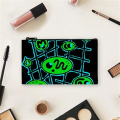 Green And Blue Abstraction Cosmetic Bag (small) 