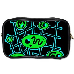 Green And Blue Abstraction Toiletries Bags