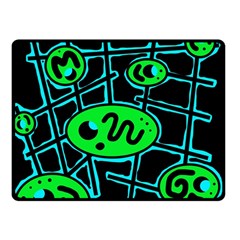 Green And Blue Abstraction Fleece Blanket (small)