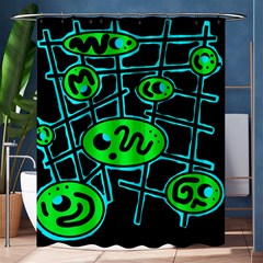 Green And Blue Abstraction Shower Curtain 60  X 72  (medium) 