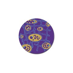 Purple And Yellow Abstraction Golf Ball Marker (4 Pack) by Valentinaart