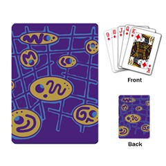 Purple And Yellow Abstraction Playing Card