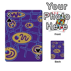 Purple And Yellow Abstraction Playing Cards 54 Designs 