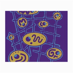 Purple And Yellow Abstraction Small Glasses Cloth (2-side)