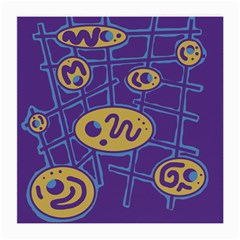 Purple And Yellow Abstraction Medium Glasses Cloth