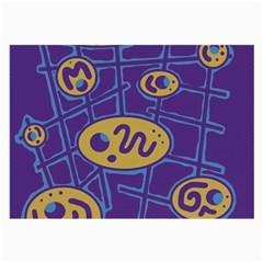 Purple And Yellow Abstraction Large Glasses Cloth (2-side)