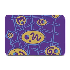 Purple And Yellow Abstraction Plate Mats