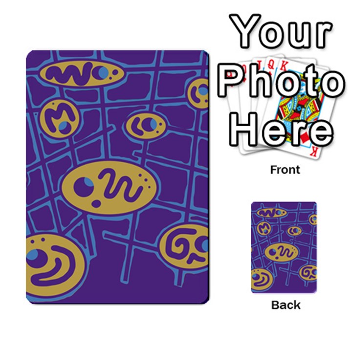 Purple and yellow abstraction Multi-purpose Cards (Rectangle) 