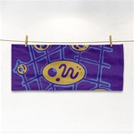 Purple and yellow abstraction Hand Towel Front